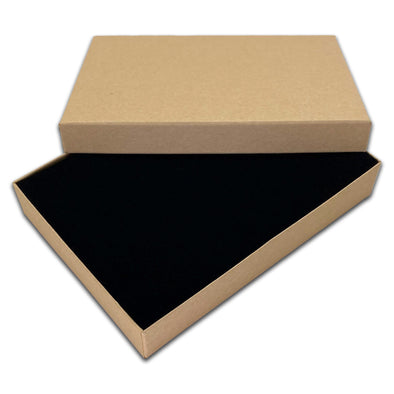 3 1/4 x 2 1/4 Kraft Pendant Paper Box with Black Foam Insert – JPI Display